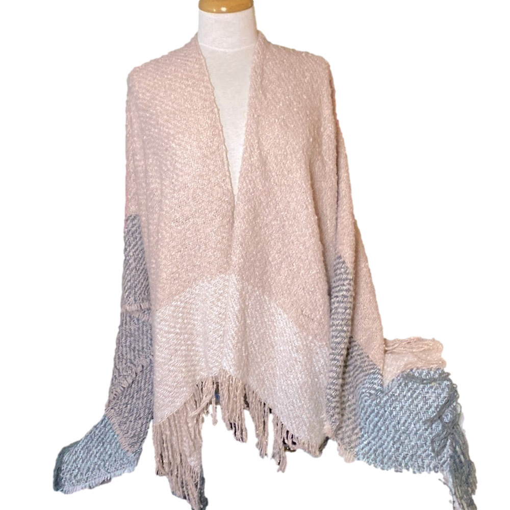 🌷 LA Express🌷 Pink Gold Knit Shawl